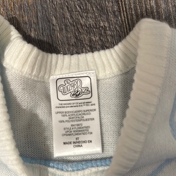 Blue and White Checkered Dress with Tulle Skirt - Picture 5 of 7